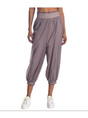 FP Free People Movement Sashay My Way Pants Grey Parachute Style